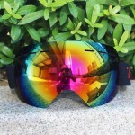 Ski / Snowboard and Other sports goggles, unisex, universal size, black frame - multicolor lens, NM99